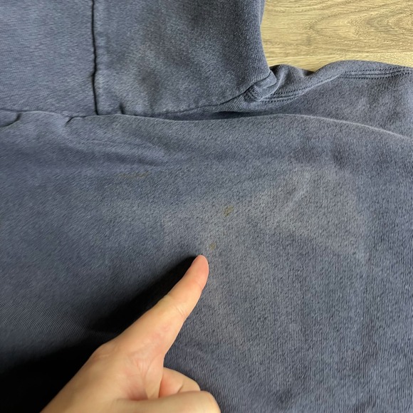 VTG Nike‎ Hoodie Mens XL Center Swoosh Spellout Distressed Faded 90s Made in USA - Picture 11 of 14